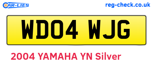 WD04WJG are the vehicle registration plates.