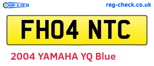 FH04NTC are the vehicle registration plates.