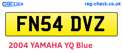 FN54DVZ are the vehicle registration plates.