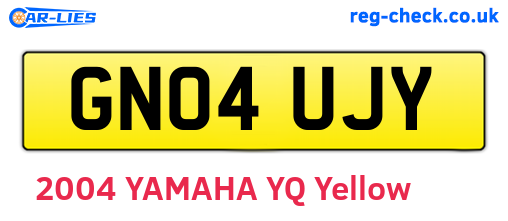 GN04UJY are the vehicle registration plates.