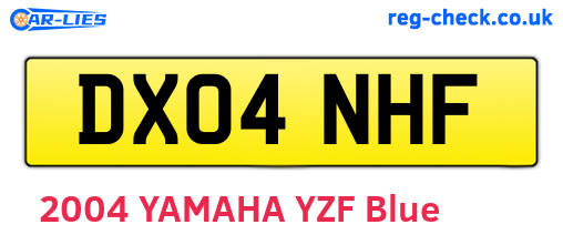 DX04NHF are the vehicle registration plates.