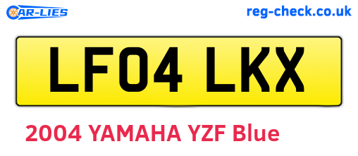 LF04LKX are the vehicle registration plates.