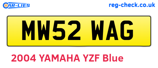 MW52WAG are the vehicle registration plates.