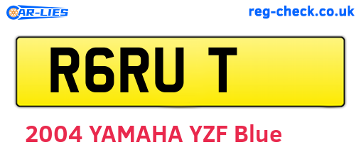 R6RUT are the vehicle registration plates.