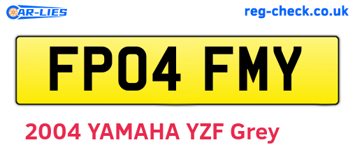 FP04FMY are the vehicle registration plates.