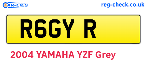 R6GYR are the vehicle registration plates.
