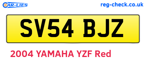 SV54BJZ are the vehicle registration plates.