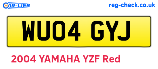 WU04GYJ are the vehicle registration plates.