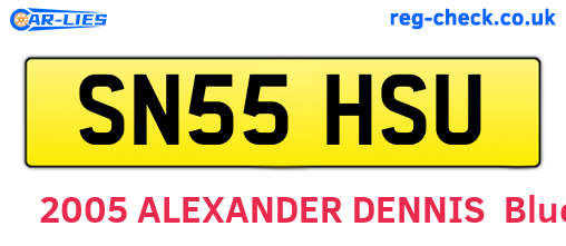 SN55HSU are the vehicle registration plates.