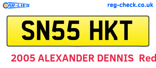 SN55HKT are the vehicle registration plates.