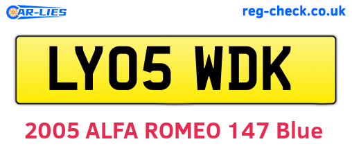 LY05WDK are the vehicle registration plates.
