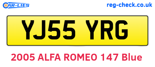 YJ55YRG are the vehicle registration plates.