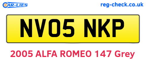 NV05NKP are the vehicle registration plates.