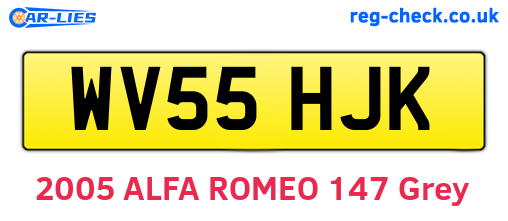 WV55HJK are the vehicle registration plates.