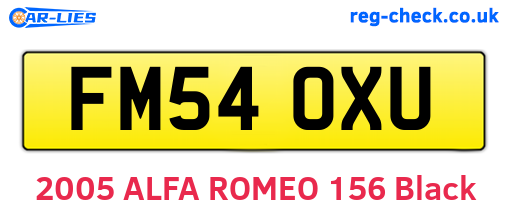 FM54OXU are the vehicle registration plates.
