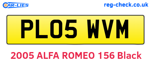 PL05WVM are the vehicle registration plates.