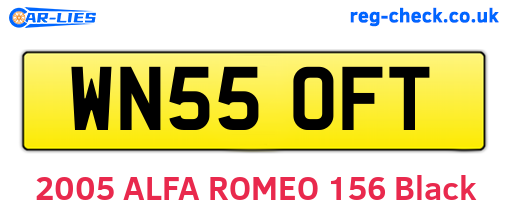 WN55OFT are the vehicle registration plates.