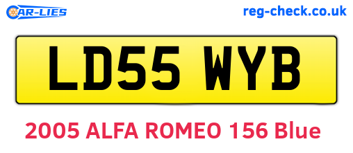 LD55WYB are the vehicle registration plates.