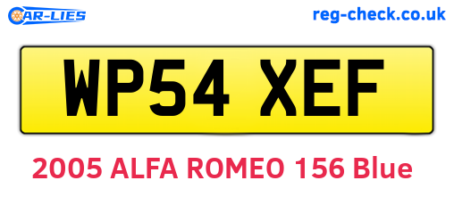 WP54XEF are the vehicle registration plates.