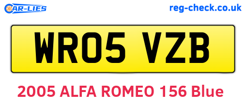 WR05VZB are the vehicle registration plates.