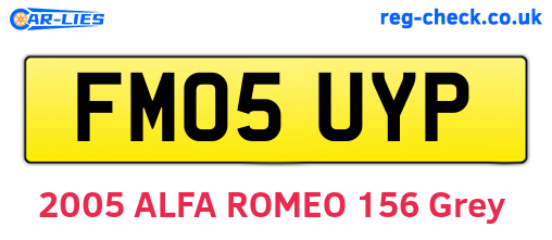 FM05UYP are the vehicle registration plates.