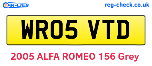 WR05VTD are the vehicle registration plates.