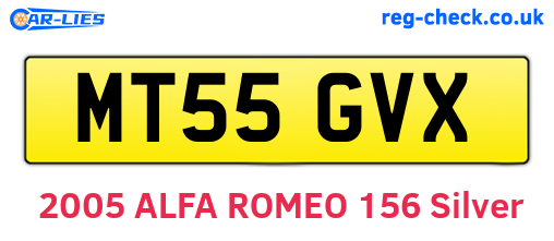 MT55GVX are the vehicle registration plates.