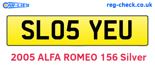 SL05YEU are the vehicle registration plates.