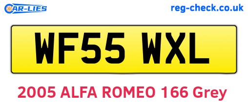 WF55WXL are the vehicle registration plates.