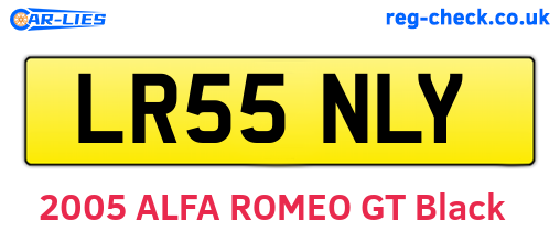 LR55NLY are the vehicle registration plates.