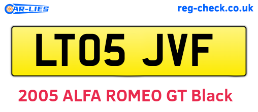 LT05JVF are the vehicle registration plates.