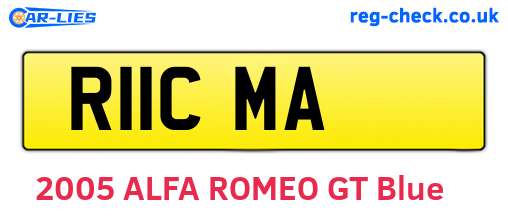 R11CMA are the vehicle registration plates.