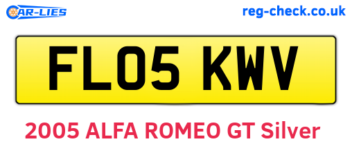 FL05KWV are the vehicle registration plates.