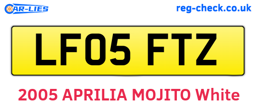 LF05FTZ are the vehicle registration plates.