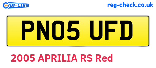 PN05UFD are the vehicle registration plates.