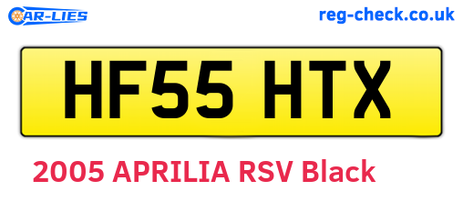 HF55HTX are the vehicle registration plates.
