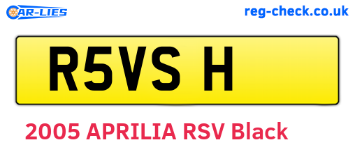 R5VSH are the vehicle registration plates.