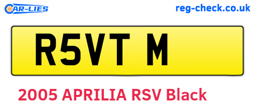 R5VTM are the vehicle registration plates.
