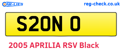 S2ONO are the vehicle registration plates.