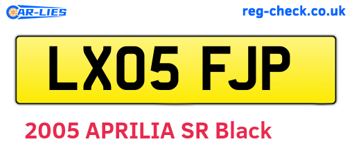 LX05FJP are the vehicle registration plates.