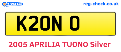 K2ONO are the vehicle registration plates.