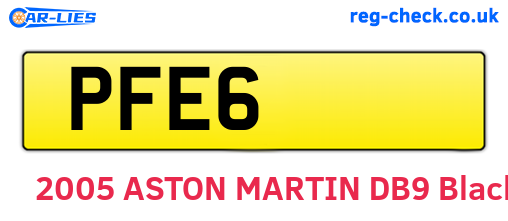PFE6 are the vehicle registration plates.