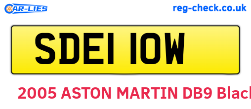 SDE110W are the vehicle registration plates.