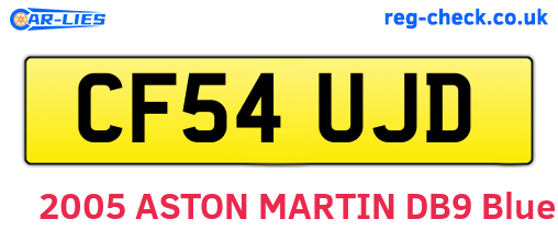 CF54UJD are the vehicle registration plates.