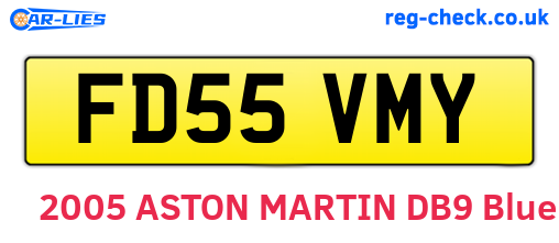 FD55VMY are the vehicle registration plates.