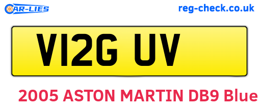 V12GUV are the vehicle registration plates.