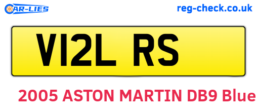 V12LRS are the vehicle registration plates.
