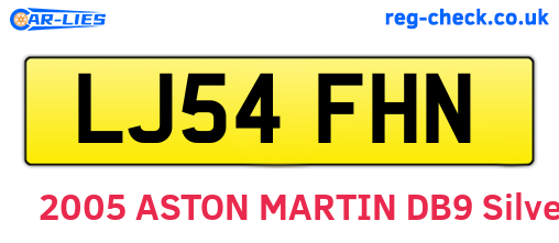LJ54FHN are the vehicle registration plates.