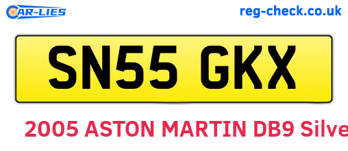 SN55GKX are the vehicle registration plates.