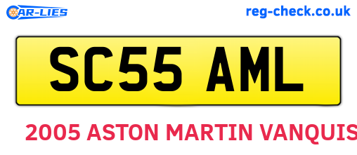 SC55AML are the vehicle registration plates.